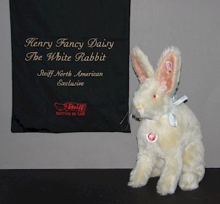 EAN 652349: Steiff mohair Henry Fancy Daisy rabbit, white